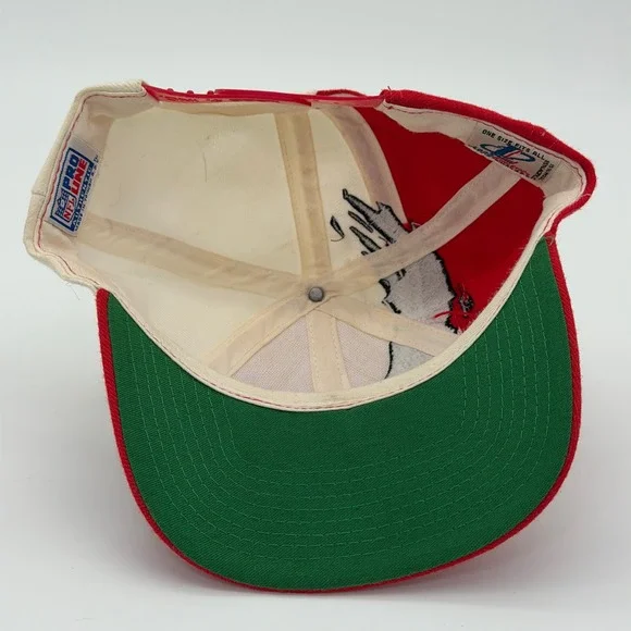 Vintage Logo Athletic San Francisco 49ers Splash Snapback Hat Red White NFL SF